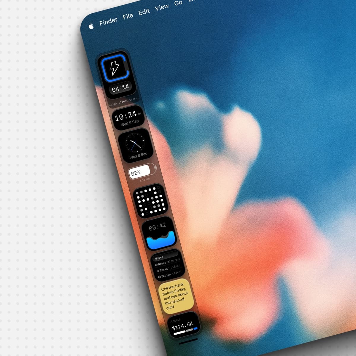 Sydedock — the dock pinned to the left edge of a Mac desktop
